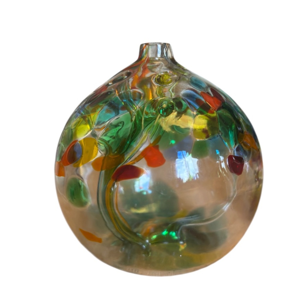 Tree of Life, Handblown Art Glass Oil Globe. (Without wick)